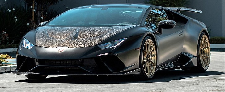 Lamborghini Huracan Performante forged carbon fiber on ANRKY Wheels
