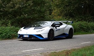 Lambo Huracan STO Gets Sound-Hooned on Autobahn, 201 MPH Looks Effortless