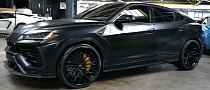 Lambo Urus on 24s Gets Some Imperative Optimizations, Rides Satin Black-Wrapped