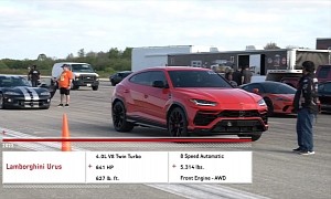Lambo Urus Super-SUV Blows Past Tranquil Space Shuttle for 163-MPH Standing Mile