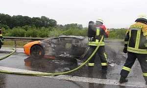 Lamborghini Aventador Burns to a Crisp on German Autobahn