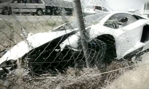 Lamborghini Aventador Crash Video