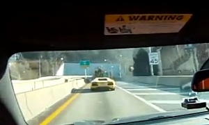 Lamborghini Aventador Exhaust Sound in Tunnel