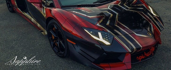 Lamborghini Aventador Gets "Spiderghini" Wrap