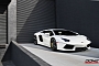 Lamborghini Aventador in Matte White Gets Donz Scarface Wheels