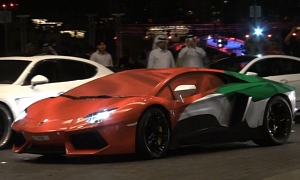Lamborghini Aventador in UAE Colors, Windows and Everything