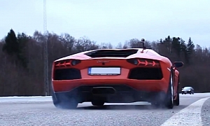 Lamborghini Aventador Launch Control in Action