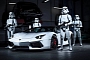 Lamborghini Aventador Roadster Guarded by Storm Troopers Looks Right