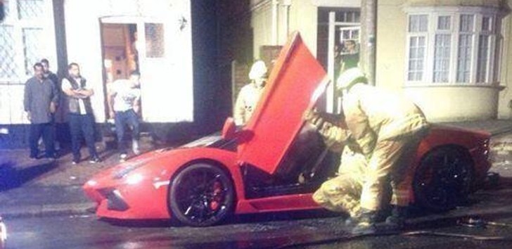Lamborghini Aventador Roadster Torched by Vandals in London