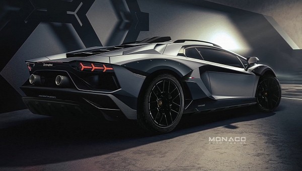 Lamborghini Aventador Sterrato rendering by Monaco Auto Design