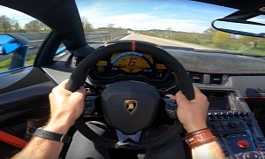 Lamborghini Aventador SV Roadster Blasts Down the Autobahn at 190+ Mph