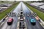 Lamborghini Aventador SVJ Drag Races Lamborghini Huracan Tecnica, OG Puts Up a Good Fight