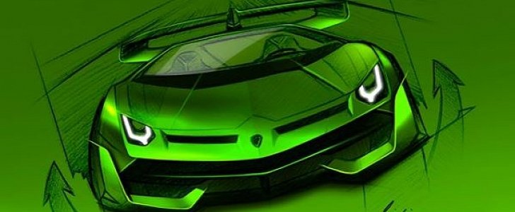 Lamborghini Aventador SVJ Factory Design Sketches