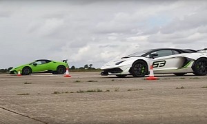 Lamborghini Aventador SVJ Drag Races Huracan Performante, Teaches It a Lesson