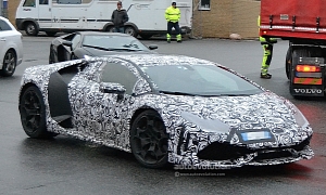 Lamborghini Cabrera Shows Retro Wheels in Latest Spyshots