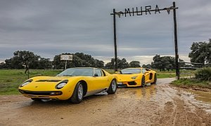 Lamborghini Celebrates 50 Years of the Miura at a Cattle Ranch in Spain