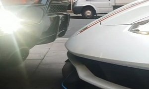 Lamborghini Centenario Parks Just Under Urus in Tight London Hotel Job