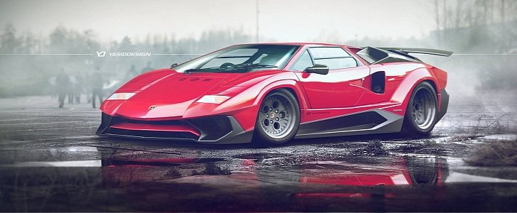 Lamborghini Countach Gets Aventador SV Makeover