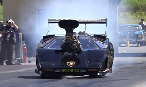 Lamborghini Countach Drag Racing as Funny Car, We’ve Seen it All