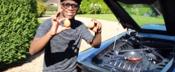 Lamborghini Driver Uses Huracan to Cook an Egg
