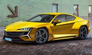 Lamborghini EV GT Rendered as the Second Model Based on the Porsche Taycan