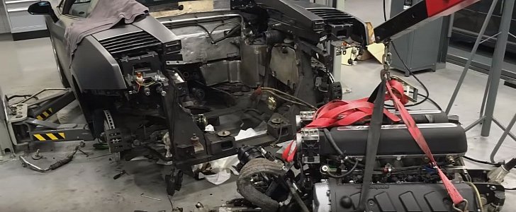 Lamborghini Gallardo V10 Engine Removal Timelapse Video