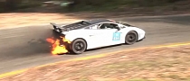 Lamborghini Gallardo Wins Race on Fire