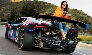 Lamborghini Girl Eats Her Breakfast On the Back Of a Raging Huracan