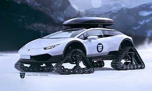 Lamborghini Huracan Shooting Brake on Rubber Tracks Rendered, Is Not Impossible