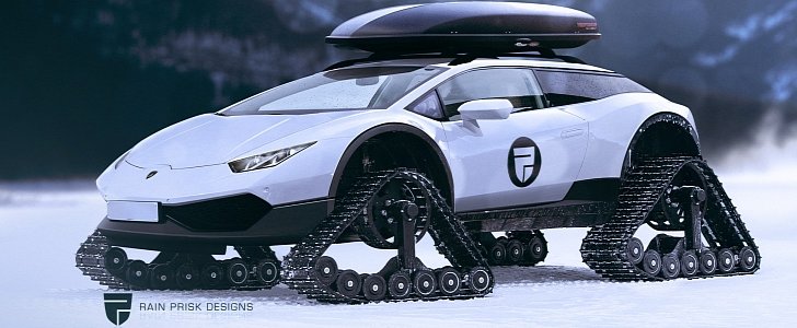 Lamborghini Huracan Shooting Brake on Rubber Tracks Rendered, Is Not Impossible