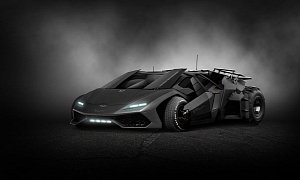 Lamborghini Huracan-Based Tumbler Rendered for the Italian Batman