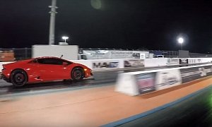 Lamborghini Huracan Drag Races Acura NSX, Victory Is Crushing