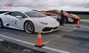 Lamborghini Huracan Drag Races McLaren 650S – Video