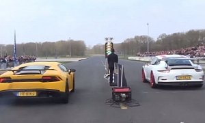 Lamborghini Huracan Drag Races Porsche 911 GT3 RS, Winner Takes It All