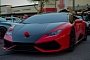 Lamborghini Huracan Dressed as Rudolph the Red-Nosed Reindeer Looks Angry