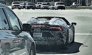 Lamborghini Huracan Evo Spyder Spotted in Florida Traffic, Shows Big Buttresses