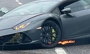 Lamborghini Huracan Fights Speed With Fire, Burns to a Crisp After 200 MPH Drive and Crash