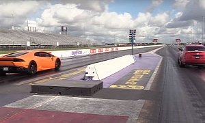 Lamborghini Huracan Drag Races Sneaky Cadillac CTS-V, Gets Humiliated