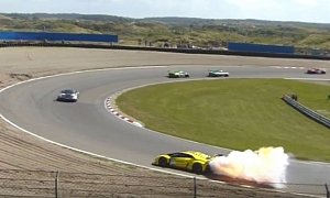 Lamborghini Huracan GT3 Racecar Blows Its V10, Catches Fire In The Netherlands