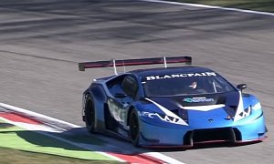 Lamborghini Huracan GT3 vs. 2016 Audi R8 LMS GT3 Track Testing at Monza