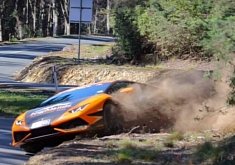 UPDATE: Lamborghini Huracan Has Offroad "Crash" in Targa Tasmania, Plows Through