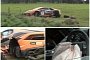 Lamborghini Huracan Jumps Off the Road, Crashes in Targa New Zealand