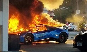 Lamborghini Huracan Performante Burns Down in Missouri Gas Station Accident