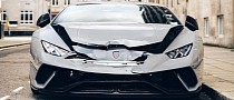 Lamborghini Huracan Performante Gets Punched in the Mouth, Loses Its Front Logo