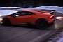 Lamborghini Huracan Performante Goes Drifting in the Italian Alps, Spits Flames