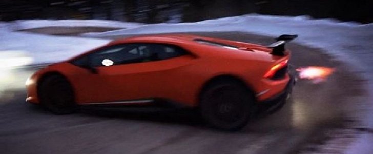 Lamborghini Huracan Performante Goes Drifting in the Italian Alps