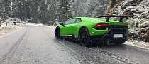 Lamborghini Huracan Performante Sees Snow For the First Time