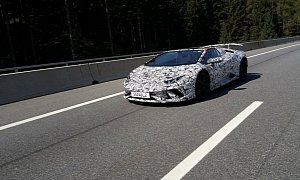2018 Lamborghini Huracan Performante Spyder Spotted in Brenner Pass