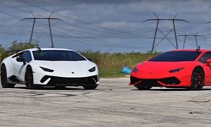 V10 Overload: Lamborghini Huracan Performante vs. Standard Huracan Drag Race