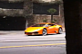Lamborghini Huracan Seen Drifting During Video Shoot in Los Angeles